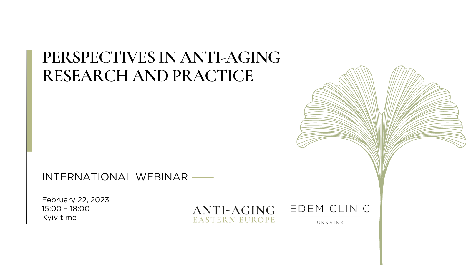 Webinar on Perspectives in Anti-Aging Research and Practice