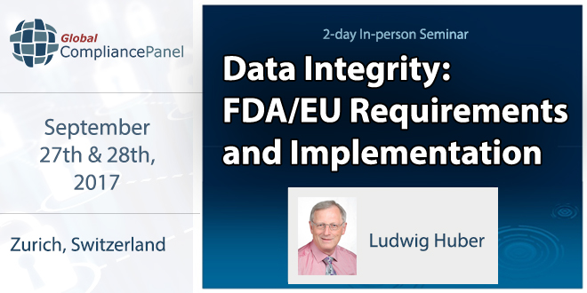 Data Integrity FDA/EU Requirements and Implementation 2017
