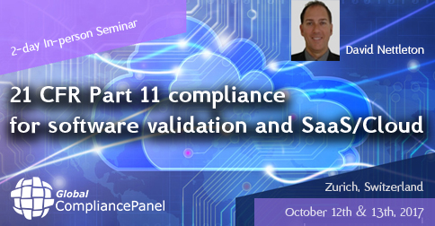 21 CFR Part 11 compliance for software validation and SaaS/Cloud 2017